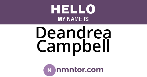 Deandrea Campbell