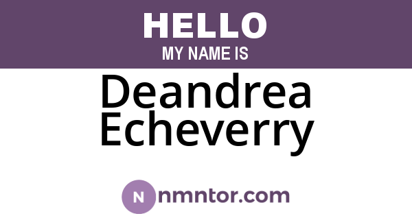 Deandrea Echeverry