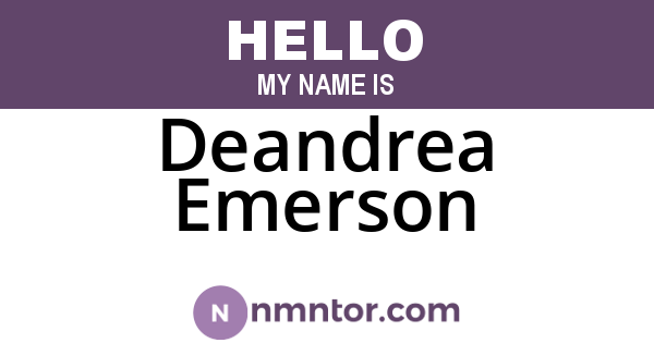 Deandrea Emerson
