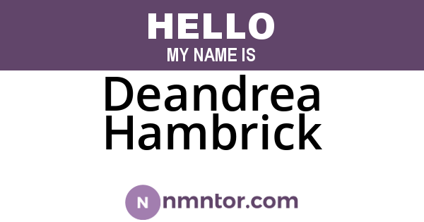Deandrea Hambrick