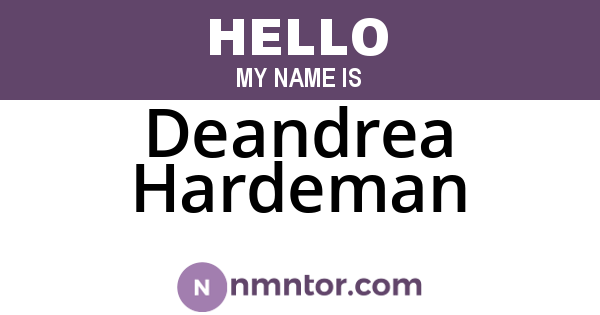 Deandrea Hardeman