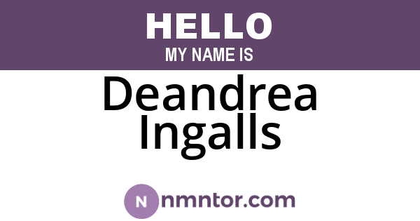 Deandrea Ingalls