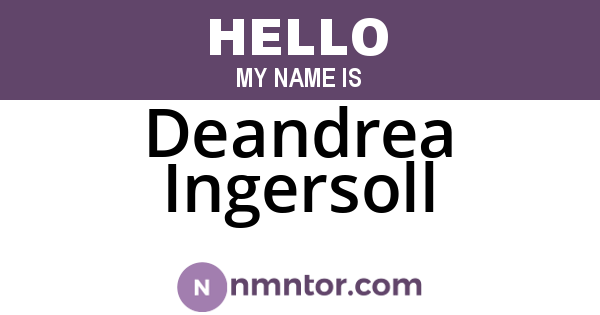 Deandrea Ingersoll