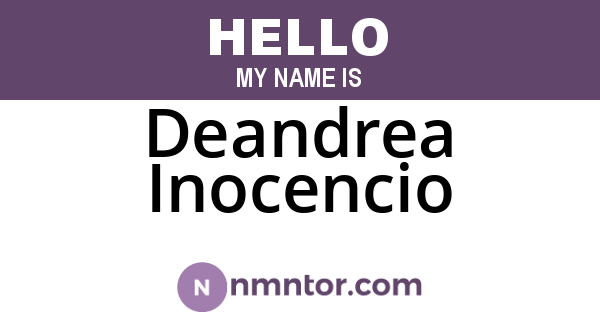 Deandrea Inocencio