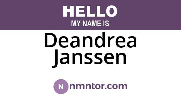 Deandrea Janssen