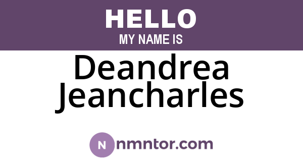 Deandrea Jeancharles