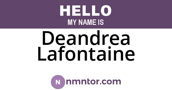 Deandrea Lafontaine