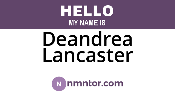 Deandrea Lancaster