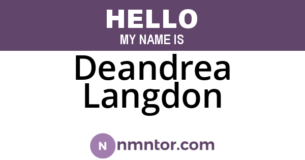 Deandrea Langdon