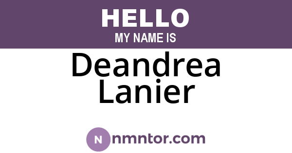 Deandrea Lanier
