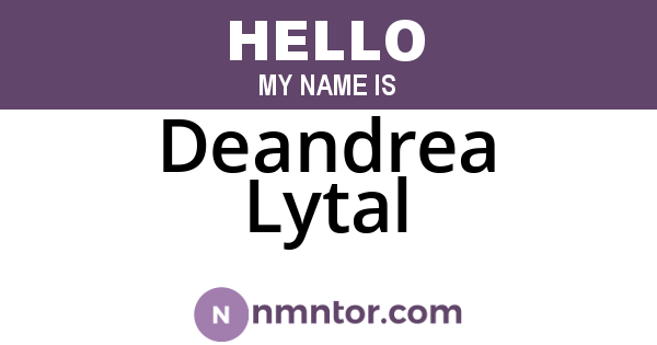 Deandrea Lytal