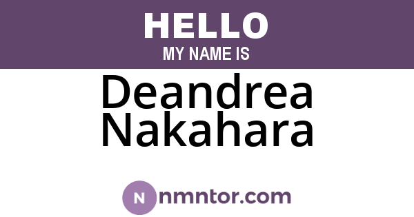 Deandrea Nakahara
