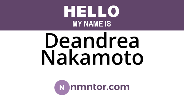 Deandrea Nakamoto