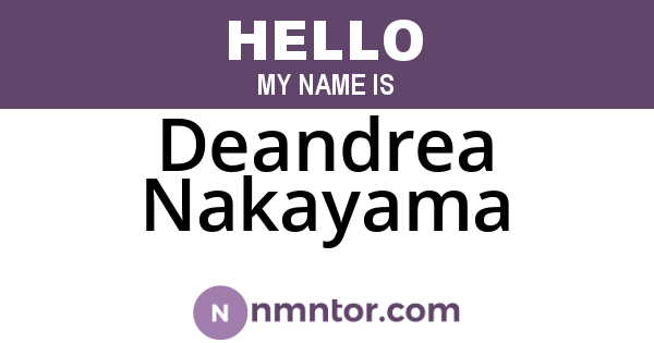 Deandrea Nakayama