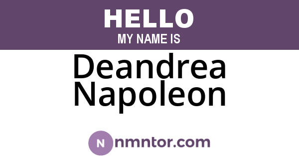 Deandrea Napoleon