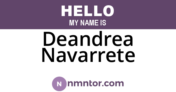 Deandrea Navarrete