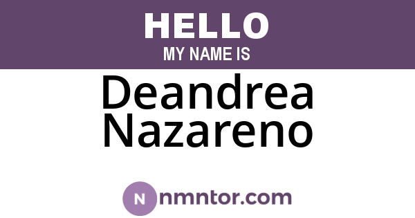 Deandrea Nazareno
