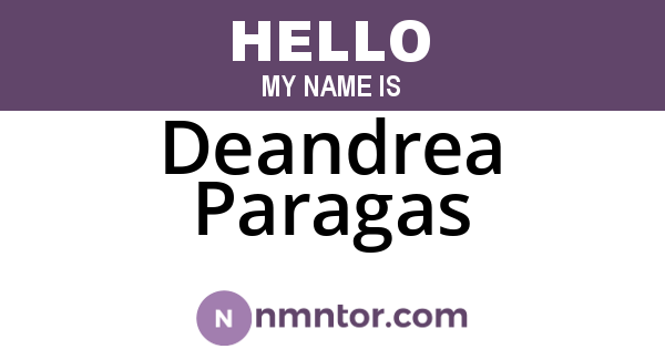 Deandrea Paragas