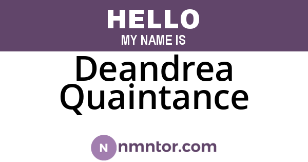 Deandrea Quaintance