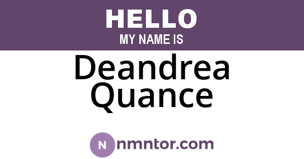 Deandrea Quance