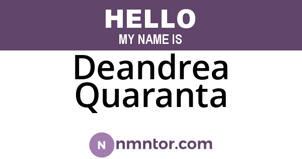 Deandrea Quaranta