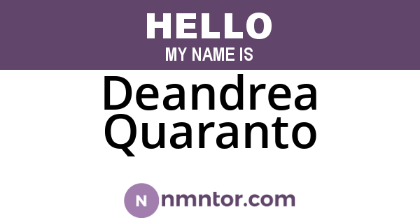 Deandrea Quaranto