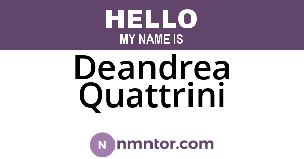 Deandrea Quattrini