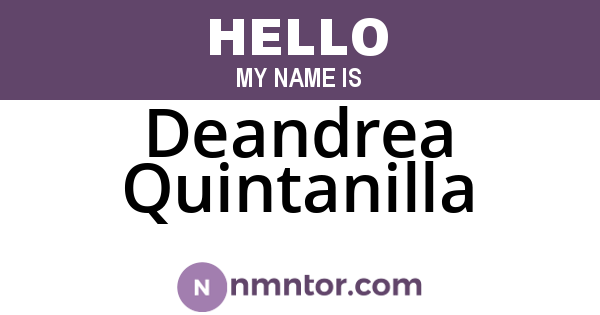 Deandrea Quintanilla