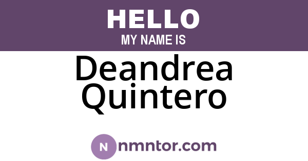 Deandrea Quintero