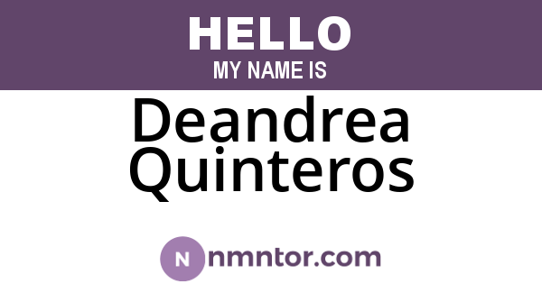 Deandrea Quinteros