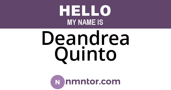 Deandrea Quinto