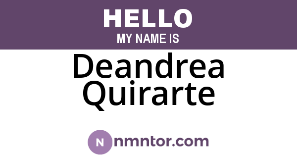 Deandrea Quirarte