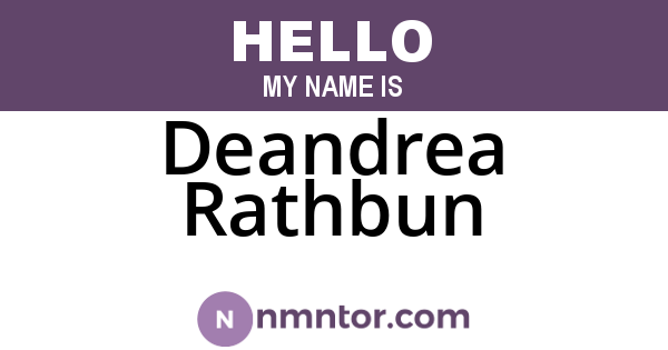 Deandrea Rathbun