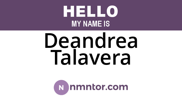 Deandrea Talavera