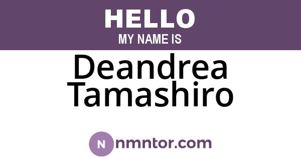 Deandrea Tamashiro