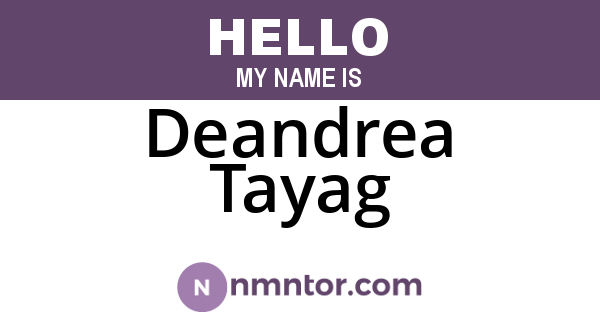 Deandrea Tayag