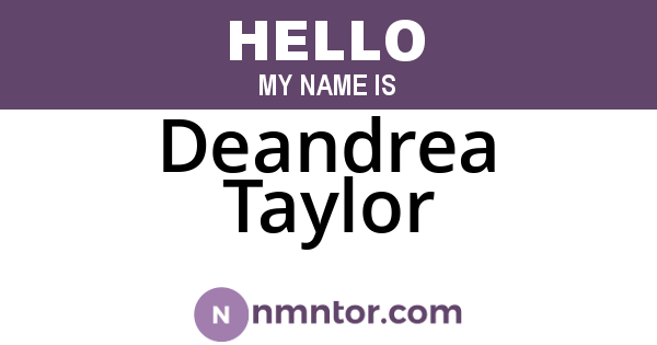 Deandrea Taylor