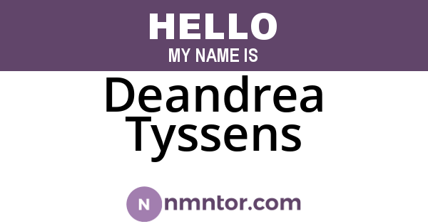Deandrea Tyssens