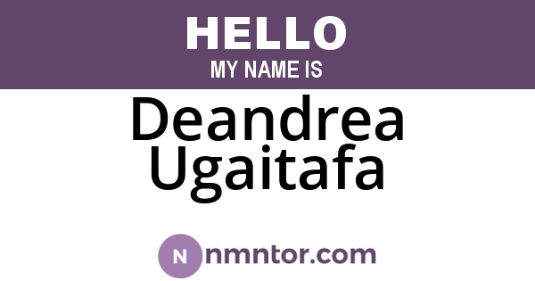 Deandrea Ugaitafa