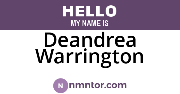 Deandrea Warrington