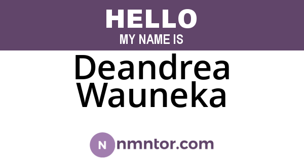 Deandrea Wauneka