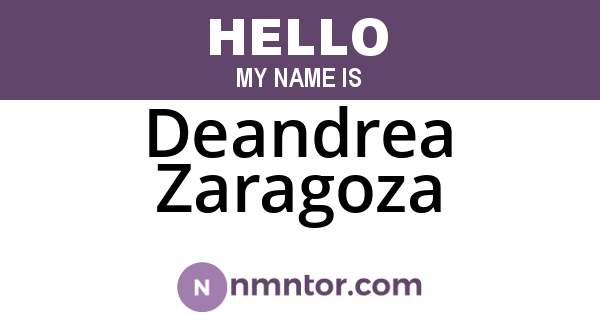Deandrea Zaragoza