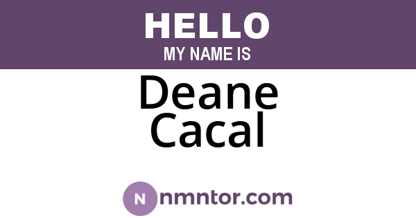 Deane Cacal
