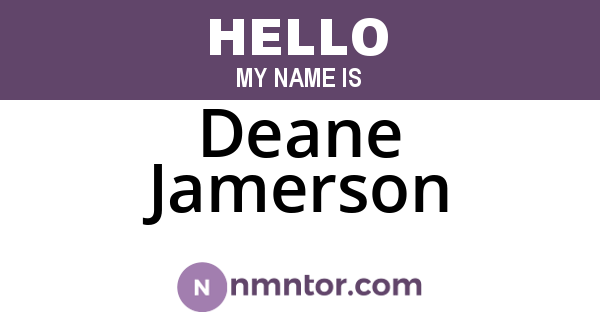Deane Jamerson
