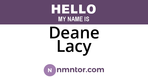 Deane Lacy