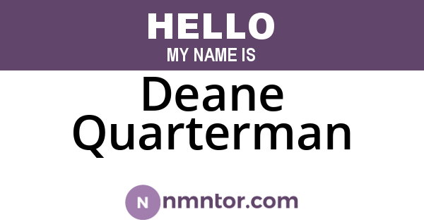 Deane Quarterman