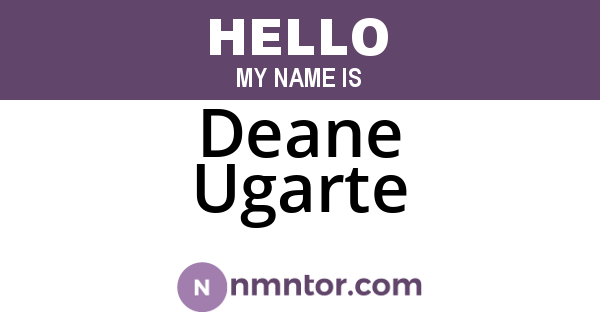 Deane Ugarte
