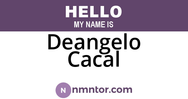 Deangelo Cacal