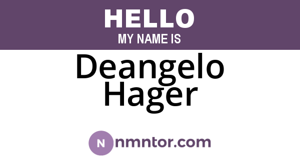 Deangelo Hager
