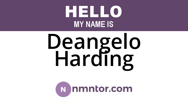 Deangelo Harding